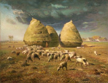 干し草の山 秋 バルビゾン 自然主義 リアリズム 農民 ジャン・フランソワ・ミレー Oil Paintings